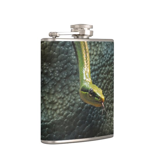 Koelslang Reptiellover met huideffect Heupfles (Rechts)