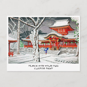 Koelsneeuw in iwashimizu hachiman shrine kyoto briefkaart