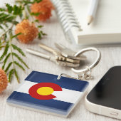 Koelstaat Colorado-vlag Sleutelhanger (Voorkant Rechts)