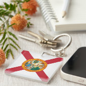 Koelstaat Florida-vlag Sleutelhanger (Voorkant Rechts)