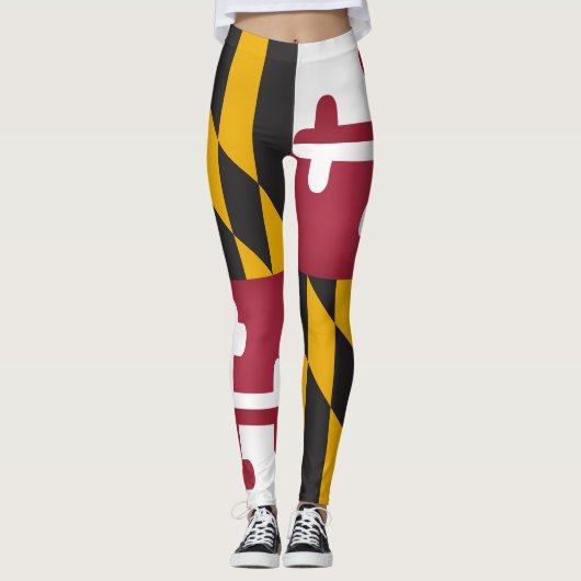 Koelstaat Maryland Vlag Mode Leggings (Voorkant)