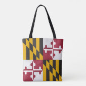 Koelstaat Maryland Vlag Mode Tote Bag (Achterkant)