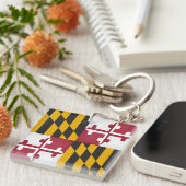 Koelstaat Maryland vlag Sleutelhanger (Voorkant Rechts)