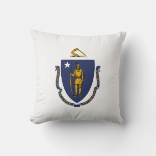 Koelstaat Massachusetts-vlag Kussen