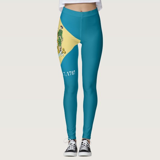 Koelstaat van de Mode van de vlag van Delaware Leggings (Voorkant)