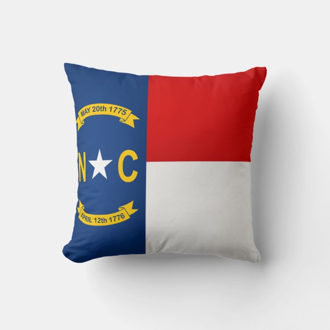 Koelstaat van de vlag van North Carolina Kussen (Voorkant)