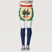 Koelstaat West Virginia Vlag Mode Leggings (Voorkant)