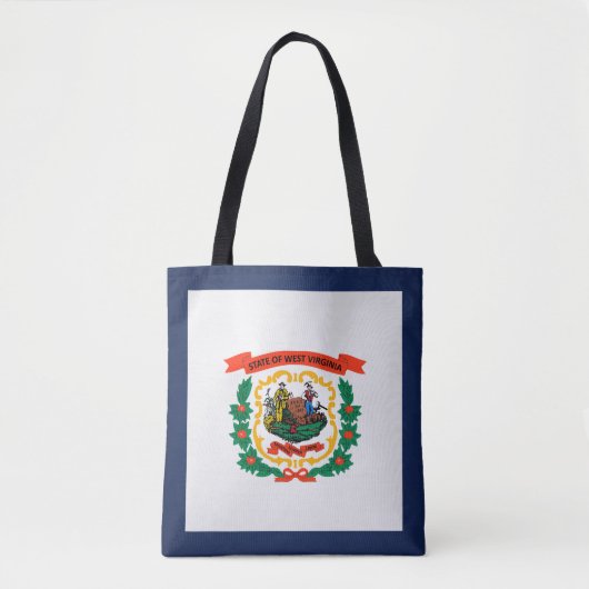 Koelstaat West Virginia Vlag Mode Tote Bag (Voorkant)