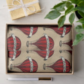 Koelstalen ballonpatroon getild tissuepapier (Geschenk)