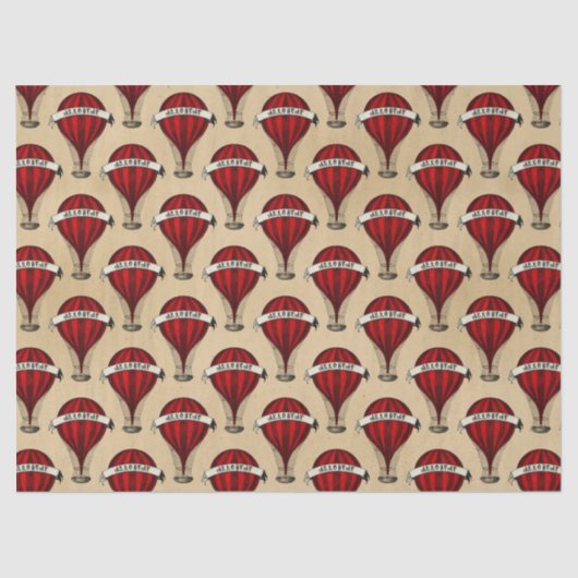 Koelstalen ballonpatroon getild tissuepapier (Voorkant)