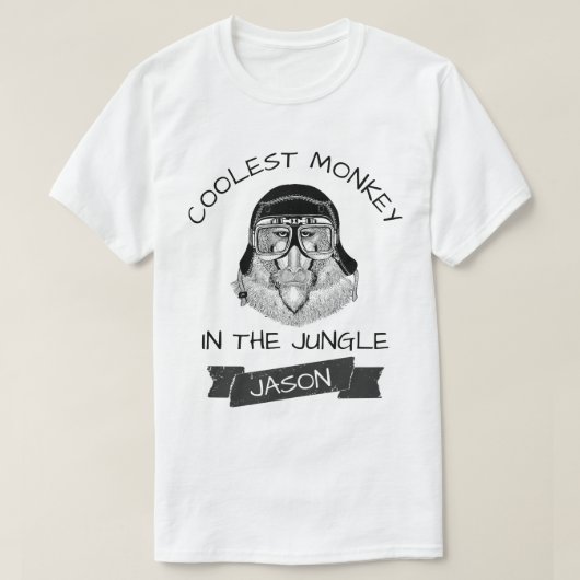 Koelste aap in het Oerwoud Retro | Aangepast T-shirt (Design voorkant)