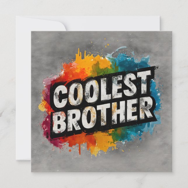 KOELSTE BROER Typografie met waterverfspatten (Voorkant)