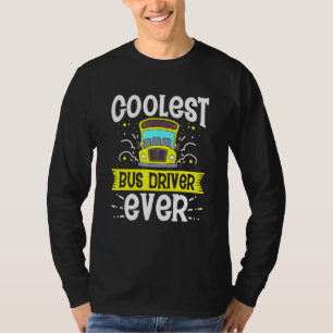 Koelste buschauffeur in het middelbaar schoolbusst t-shirt