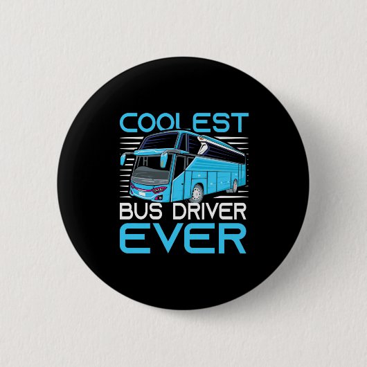 Koelste busdriver ooit ronde button 5,7 cm (Voorkant)