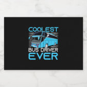Koelste busdriver ooit sparkling wijnetiket (Enkel label)