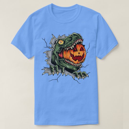 Koelste Dinosaur Eat Pumpkin Happy Halloween Kinde T-shirt (Design voorkant)