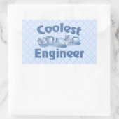 koelste engineer rechthoekige sticker (Tas)