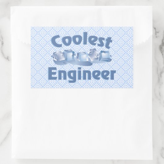 koelste engineer rechthoekige sticker (Tas)