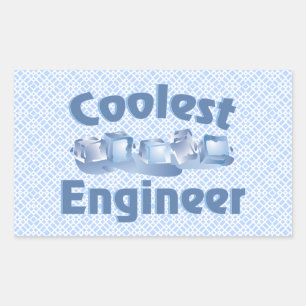 koelste engineer rechthoekige sticker