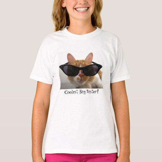 Koelste grote zuster Cool Cat Girls T-Shirt (Voorkant)
