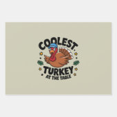 Koelste kalkoen aan tafel Thanksgiving Diner Inpakpapier Vel (Voorkant)