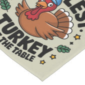 Koelste kalkoen aan tafel Thanksgiving Diner Korte Tafelloper (Hoek)