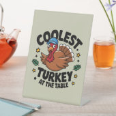 Koelste kalkoen aan tafel Thanksgiving Diner Reclamebord Met Voetstuk (Insitu)