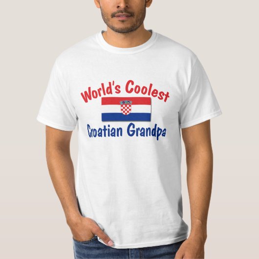 Koelste Kroatische opa T-shirt (Voorkant)