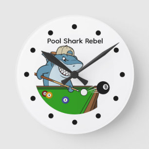 Koelste Man Cave Pool Shark Rebel Wandklokken