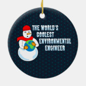 Koelste milieu-ingenieur ter wereld keramisch ornament (Achterkant)