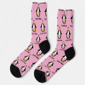 Koelste Moeder Pinguïn Familie Design Sokken (Links)
