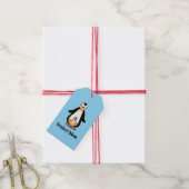 Koelste Moeder Pinguïn Familie Ontwerp Cadeaulabel (Met Touw)
