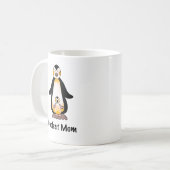 Koelste Moeder Pinguïnfamilie Ontwerp Koffiemok (Voorkant links)