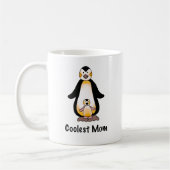 Koelste Moeder Pinguïnfamilie Ontwerp Koffiemok (Links)