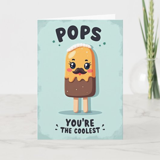 Koelste papa Frozen Pop Art kaart (Voorkant)