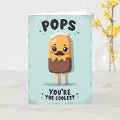 Koelste papa Frozen Pop Art kaart (Gele Bloem)