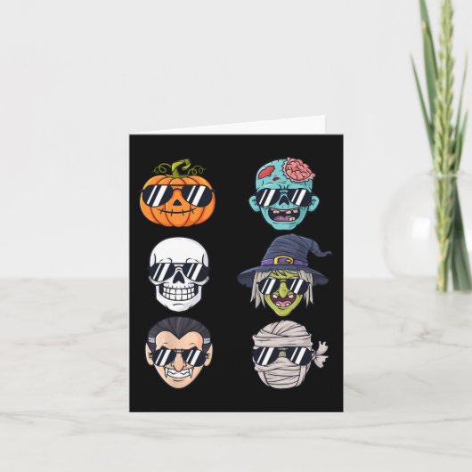 Koelste pomkin Halloween Skeleton Witch Vampire B Kaart (Voorkant)