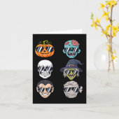 Koelste pomkin Halloween Skeleton Witch Vampire B Kaart (Gele Bloem)