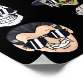 Koelste pomkin Halloween Skeleton Witch Vampire B Poster (Hoek)