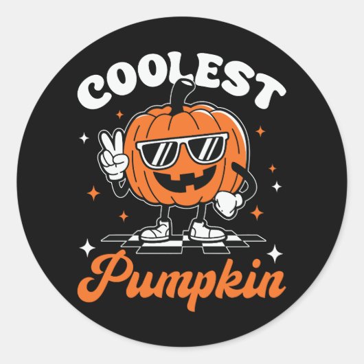 Koelste pompoen Halloween Sticker (Voorkant)