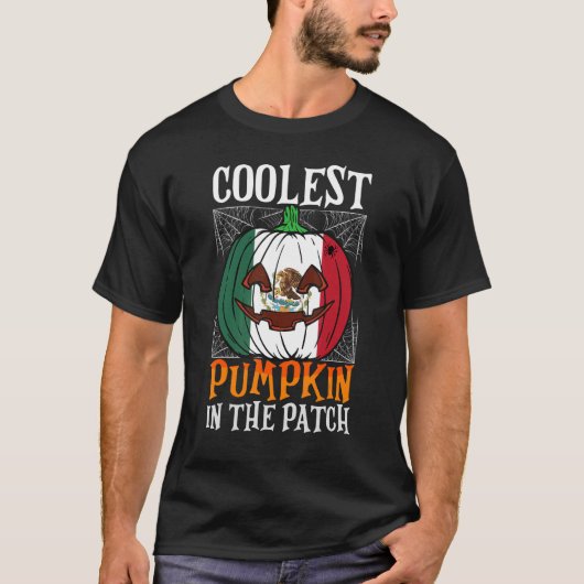 Koelste pompoen in de Mexicaanse vlag Jack ou2 T-shirt (Voorkant)