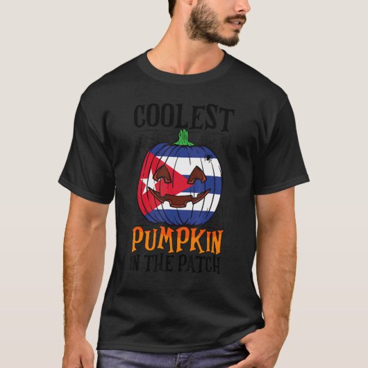 Koelste pompoen in de patch Cubaanse vlag o201 T-shirt (Voorkant)