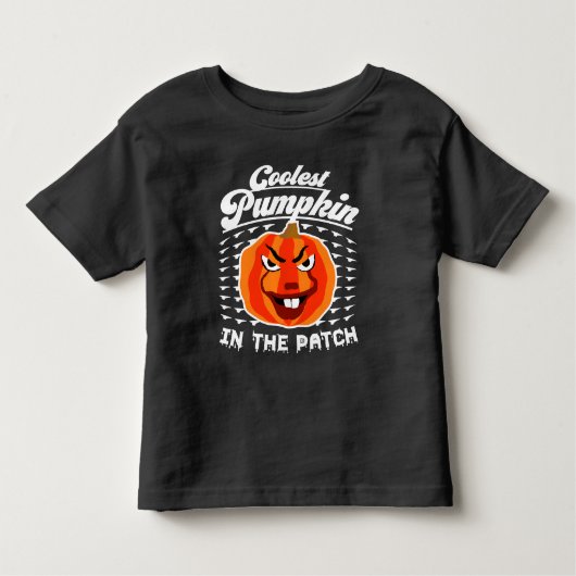 Koelste pompoen in de patch - Grappige Halloween Kinder Shirts (Voorkant)