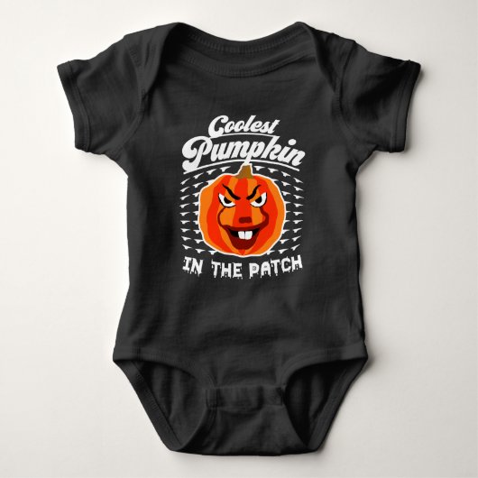 Koelste pompoen in de patch - Grappige Halloween Romper (Voorkant)