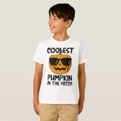 Koelste pompoen in de patch, Halloween kinder T-shirt (Voorkant volledig)
