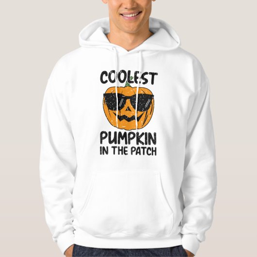Koelste pompoen in de patch, Halloween Mannen Hoodie (Voorkant)
