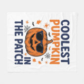 Koelste Pompoen in de Patch Halloween T-shirt_1 Fleece Deken (Voorkant (Horizontaal))