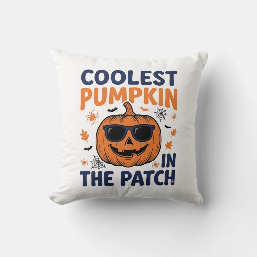 Koelste Pompoen in de Patch Halloween T-shirt_1 Kussen (Voorkant)