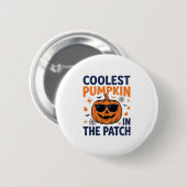 Koelste Pompoen in de Patch Halloween T-shirt_1 Ronde Button 5,7 Cm (Voorkant /achterkant)
