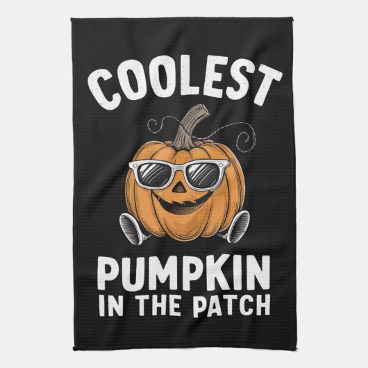 Koelste Pompoen In De Patch Halloween Theedoek (Verticaal)